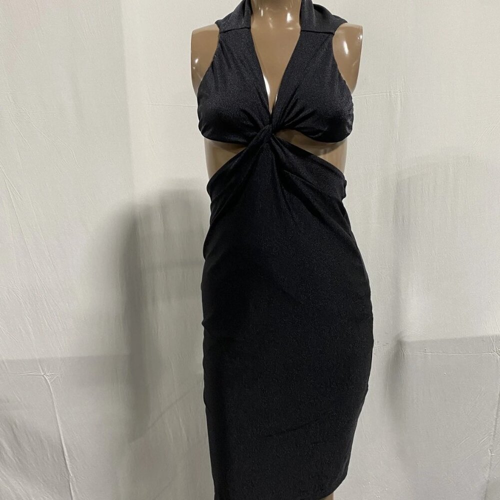 Adriana Degreas Women’s Cut-Out Solid Short Dress Black Size S
